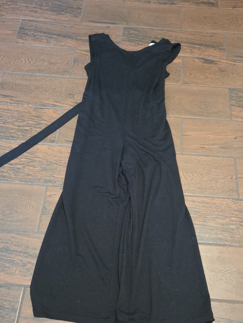 Black Sleeveless Wide-Leg Jumpsuit